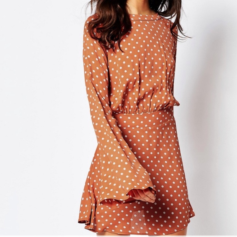 Flynn Skye Emma Mini Dress in Pumpkin Seed Print size medium